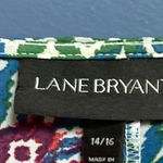 Lane Bryant WO SIZE 14/16 SHEER BOX PONCHO TOP DRAWSTRING WAIST VIBRANT … Photo 5