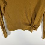 Madewell Texture And Thread ‎ Jacquard Knot-Front Top Women’s Size Small Gold Photo 2
