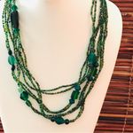 Coldwater Creek Super Long Green Glass Seed bead Necklace Can Triple over Photo 2