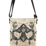 Cross Flower Blossom Western Crossbody Purse Photo 0