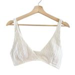 ANDIE The Belmar Bikini Top in Coconut Floral Eyelet M NWT Photo 1