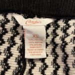 Candie's Candie’s black & white chevron stripe sweater mini skirt w/lace-up detail. Sz XS Photo 4