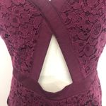 Free People Lovely In Love Lace Mini Dress Flirty Burgundy Berry Women's Size M Photo 2