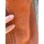 30" Waist, Size M//Vintage 70s Brown Suede and Crochet Vest Skirt Western Set Size M Photo 6