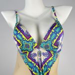 Elle NWT  1PC Swimsuit Multicolor Floral Mesh Swimwear Size M Photo 2