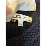 ALEX MILL JUMPER PULLOVER ROLLED Neck Blue Sweater Ribbed Size Large Mock Photo 3