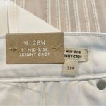 Madewell Plus 9" Mid Rise Skinny Crop Jeans in Pure White 28W NWT Photo 7