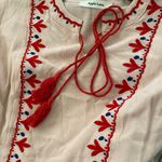 Embroidered Bohemian Tassel Baby Doll Dress Pink Photo 2