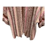 J.Jill Size XL Dolman Cardigan Open Front Cotton Blend 3/4 Sleeves Brown Pink Photo 2