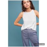 Anthropologie Anthropology cloth and stone white Gillian top Photo 3