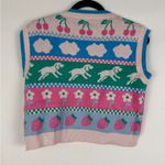 Luna Ivy Colorful Sleeveless Sweater Vest Pink Size XS Photo 2