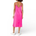 The Drop Ana Slip Dress Hot Pink Satin Midi V Neck Spaghetti Straps Size S Photo 1