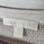 Lisa Todd Ombre Gradient Perforated Sleeve Crop Sweater Medium Neon Pink Photo 9