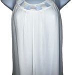 EXPRESS White Chiffon Front Cut Out Top Open Back EUC Size XS Photo 2