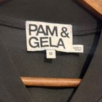 Pam & Gela  Women's Black Full Zip Bomber Jacket Size M Photo 2