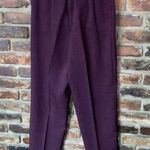 Burgundy Purple Slim Fit Tapered Pleated Dress Pants Women's Size 8 Photo 4