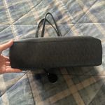 Michael Kors Large Pocket Monogram Logo Top Zip Tote Bag Black/Silver Photo 4