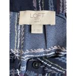 Loft  Outlet Womens Long Sleeve Dress Shirt‎ Large Petite Plaid Multicolor V-neck Photo 7