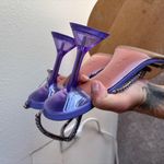 Amina Muaddi Gilda Glass Strap Sandals Size 40 Photo 10