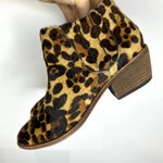 Joie  Barlow Sz US 5 Calf Hair Leopard Print Low Heel Booties Size EU 36 Photo 4
