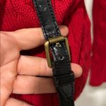 Ralph Lauren Lauren Sweater Womens S Red Cable Full Zip Brass Buckles Pockets Photo 2