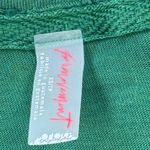 Free People Green Relaxed Fit Long xs Sleeve Cropped Raw Hem Tunic Top Photo 6