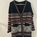 Blue red and white knit cardigan forever 21 Size M Photo 3