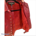 Comme Toojoors Red Leather Jacket​‎ Size XS Photo 3