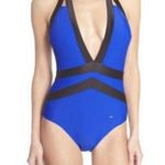 Ted Baker swimsuit one piece NEW bright royal blue and black size 10 Photo 0