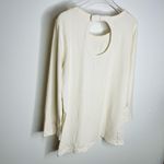 Kate Spade  NY Open Back Bow White Cream 3/4 Sleeve Blouse Top Size Large L‎ Photo 5