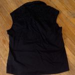 kim rogers  Black Button Down Lace Top 100% cotton size petite L‎ Photo 3