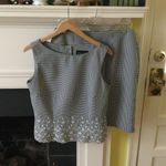 Connected Apparel Vintage 90s Gingham Floral Embroidered Two Piece Skirt Set by - Sz 12 Photo 0