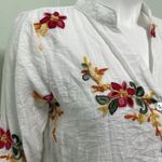 Kindred  boho white button down embroidered blouse small Photo 1