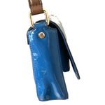 Tory Burch Kate Spade Aqua Blue Paten Leather Shoulder Bag Crossbody Purse Photo 3