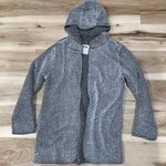 PINK - Victoria's Secret Victoria’s Secret PINK Grey Sherpa Open Front Hooded Sweater Women's XS/S Photo 0