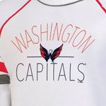NHL Washington Capitals Women's White Fleece Crew Sweatshirt, Large Photo 3
