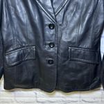Worthington Vintage 90s Y2K 100% Lambskin Chic Soft Black Leather Jacket MP Photo 2