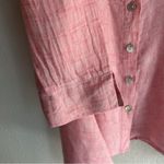 Habitat  100% Linen Button-Up Shirt Pink Tunic Large Photo 3