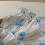 Love Shack Fancy  XS Light Blue & White Floral Crop Blouse Photo 12