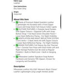 Milwaukee Leather Motorcycle Jacket Zip Photo 5