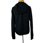 ESCADA SPORT womans size Medium Black hoodie full zip track jacket ruffle trim Photo 3