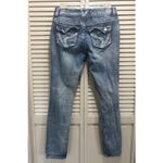Ariya Jeans Juniors Light Wash Skinny Denim Jeans Distressed Low Rise Size 9/10 Photo 3
