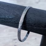 Vintage Cuff Bracelet Dark Metal with Design Gray Photo 0