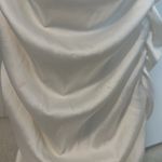 Oh Polly  Satin Ruched White Mini Dress Photo 7