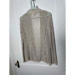 Eileen Fisher Oatmeal Beige Open Knit Linen Blend Cardigan Sweater Women's Small Photo 5