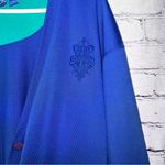 Jaclyn Smith Jaclyn Sport Vintage Royal Blue Cardigan Sweatshirt With Flaw Size Large Photo 3