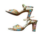 Jack Rogers Vintage Paint-Splatter Snakeskin Heels | 80s/90s | Size 8 Photo 2