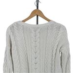 Tommy Bahama White Teal Ombré Dipped Long Sleeve Sweater Cable Knit size Medium Photo 6