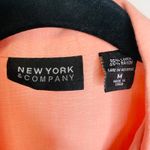 Linen Short Sleeve Camp Shirt Sz Medium Peach Orange Photo 5