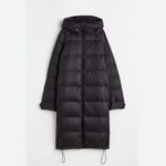 H&M Black Knee Length Down Puffer Jacket Coat Women's 4X $150 Photo 12